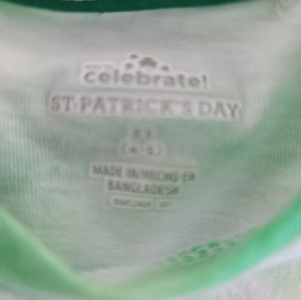 Boys Bundle T-shirts Green Saint Patricks Day White KidlifeShort Sleeve Size 4-5
